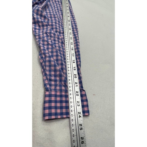 Rainforest Men's Sz L Gingham Check Button Down Shirt Modern Classic Long Sleeve - Picture 6 of 10